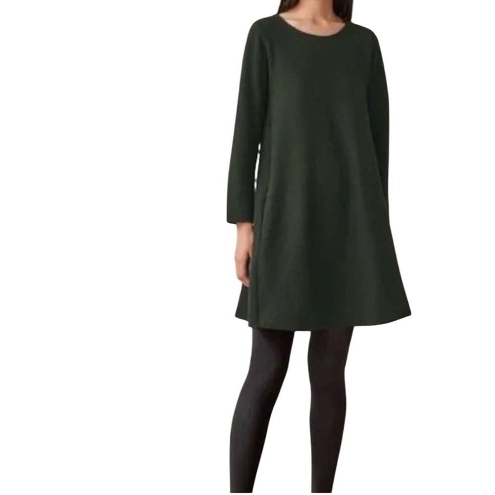 Cos Womens black swing dress wool portion, cotton portion Size US S